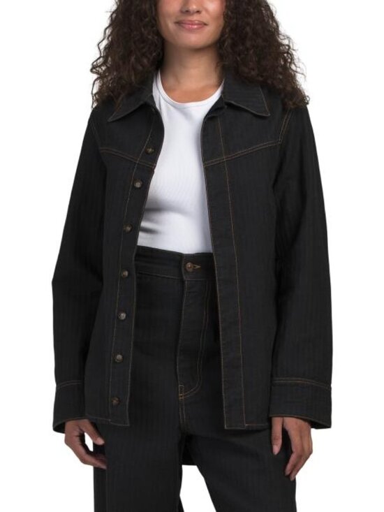 Victoria Beckham Tops - VICTORIA BECKHAM Denim Shirt With Front Yoke Detail